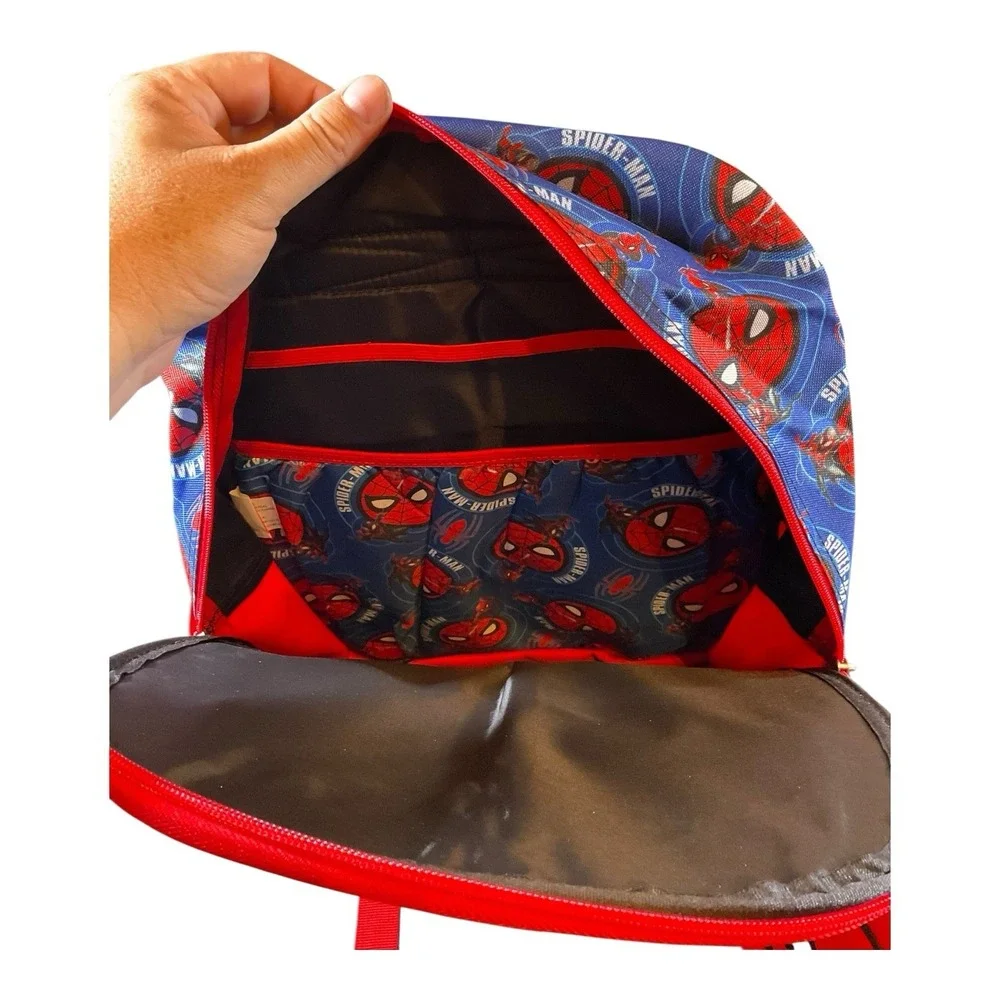 Marvel Spider-Man Kids Boys' School Backpack with Lunch Bag 4-Piece Set Academia